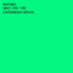 #02F880 - Caribbean Green Color Image